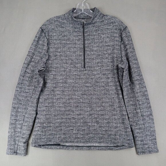 Lululemon Surge Warm 1/2‎ Zip Gray Men's Size Medium Gym Running Golf Workout - Picture 1 of 7